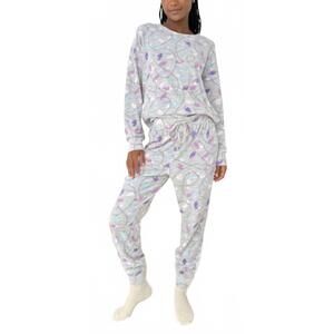 NEW SPLENDID waffle pajama set in holiday lights